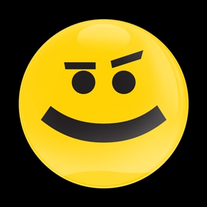 Magnetic Car Grille Dome Badge-Emoji Smirking