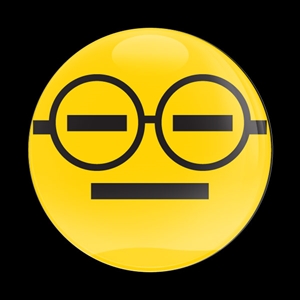 Magnetic Car Grille Dome Badge-Emoji Glasses