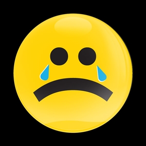Magnetic Car Grille Dome Badge-Emoji Crying