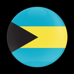 Magnetic Car Grille Dome Badge-Flag Bahamas