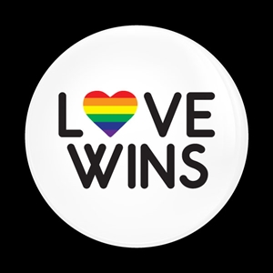 Magnetic Car Grille Dome Badge-Love Wins