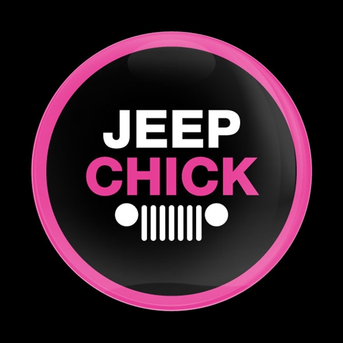 Magnetic Car Grille Dome Badge-JEEP CHICK