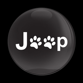 Magnetic Car Grille Dome Badge-JEEP DOG PAW