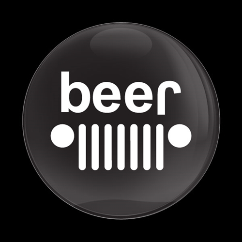 Magnetic Car Grille Dome Badge-JEEP Beer Black