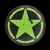 DISTRESSED STAR NEON GREEN