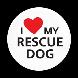Magnetic Car Grille Dome Badge-Rescue Dog