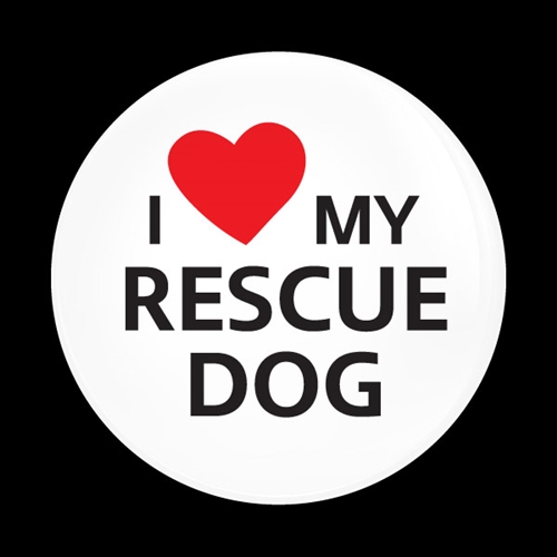Magnetic Car Grille Dome Badge-Rescue Dog