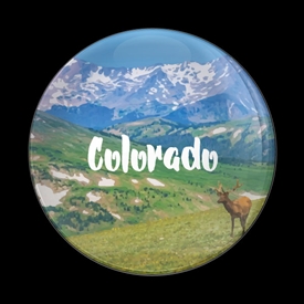 Magnetic Car Grille Dome Badge-Colorado