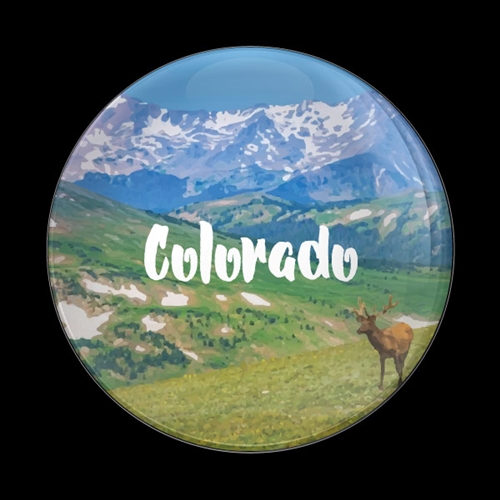 Magnetic Car Grille Dome Badge-Colorado