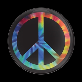 Magnetic Car Grille Dome Badge-Peace Tie Dye