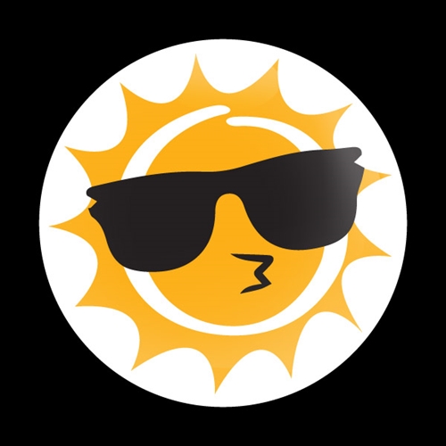Magnetic Car Grille Dome Badge-EMOJI SUNGLASSES WHISTLE