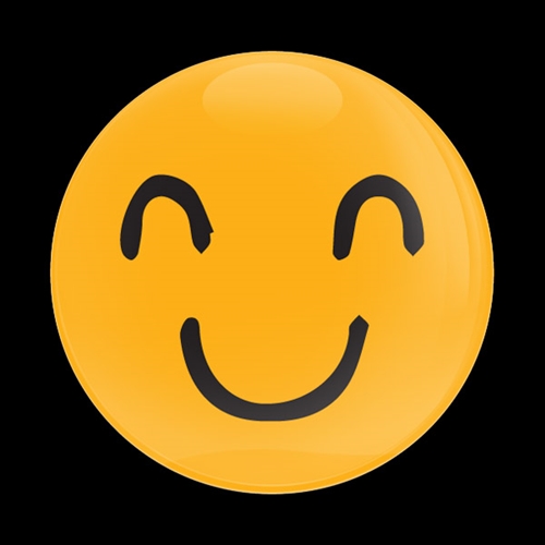 Magnetic Car Grille Dome Badge-EMOJI SMILE HAND DRAWING 3