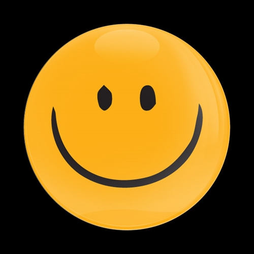 Magnetic Car Grille Dome Badge-EMOJI SMILE HAND DRAWING 2