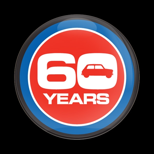 Magnetic Car Grille Dome Badge-60 YEARS ANNIVERSARY