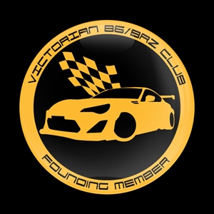Magnetic Car Grille Dome Badge - CLUB VICTORIAN 86/BRZ CLUB