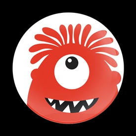 Magnetic Car Grille Dome Badge-Cute MONSTER 1