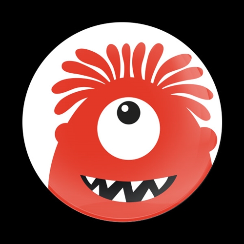 Magnetic Car Grille Dome Badge-Cute MONSTER 1