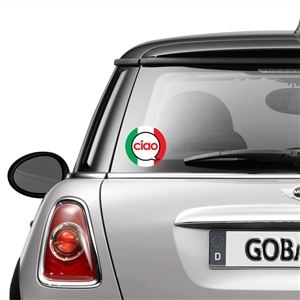Round GoGraphic Automotive Decal Sticker-Ciao