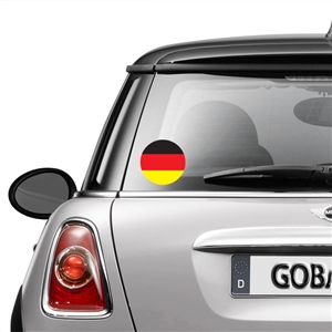 Round GoGraphic Automotive Decal Sticker-Flag Germany
