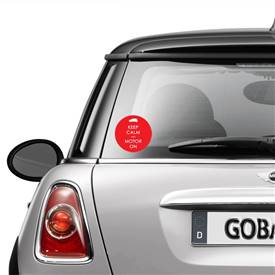 Round GoGraphic Automotive Decal Sticker-keep Calm