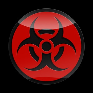 Magnetic Car Grille 3D Acrylic Badge-3D Hazard Red