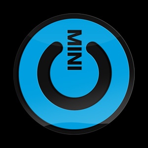 Magnetic Car Grille 3D Acrylic Badge-MINI Power Blue