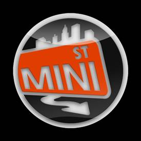 Magnetic Car Grille 3D Acrylic Badge-MINI St Orange