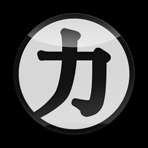 Magnetic Car Grille 3D Acrylic Badge-Power White Chinese