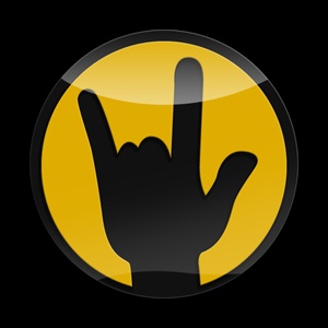 Magnetic Car Grille 3D Acrylic Badge-Rock on Yellow