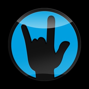 Magnetic Car Grille 3D Acrylic Badge-Rock on Blue