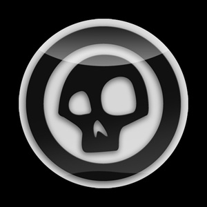 Magnetic Car Grille 3D Acrylic Badge-Skull 01