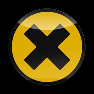 Magnetic Car Grille 3D Acrylic Badge-X Yellow