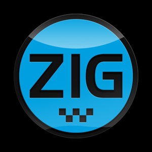 Magnetic Car Grille 3D Acrylic Badge-Zig Blue