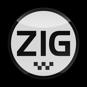 Magnetic Car Grille 3D Acrylic Badge-Zig White