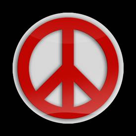 Magnetic Car Grille 3D Acrylic Badge-Peace Red