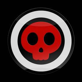 3D SKULL 03 RED