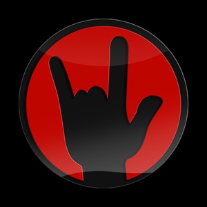 Magnetic Car Grille 3D Acrylic Badge-Rock On Red
