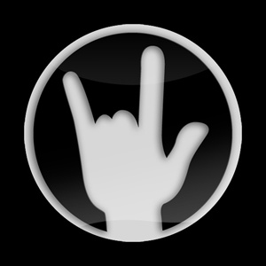 Magnetic Car Grille 3D Acrylic Badge-Rock On Black