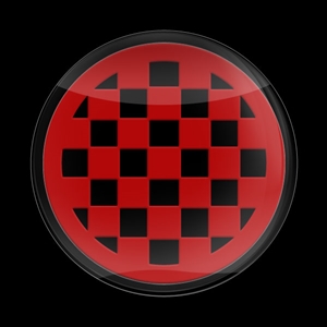 Magnetic Car Grille 3D Acrylic Badge-MINI Checker Red