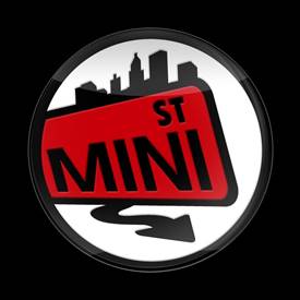 Magnetic Car Grille 3D Acrylic Badge-MINI st Red