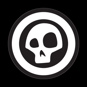 Magnetic Car Grille 3D Acrylic Badge-Skull White