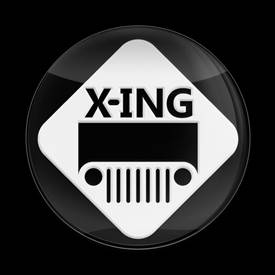 3D JEEP XING BLACK ON WHITE
