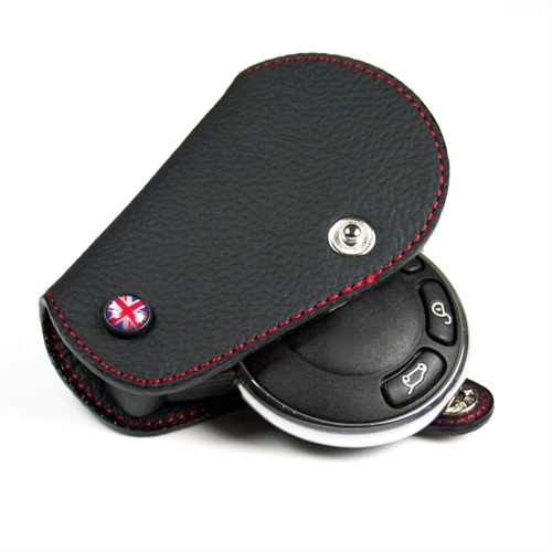 MINI Cooper Countryman R55,R56,R57,R58,R59,R60,R61 Key Fob Black with red stitches